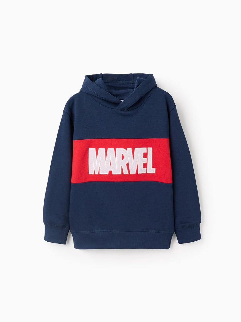 Sweat à Capuche et Patches Avengers Bleu foncé - Kiabi