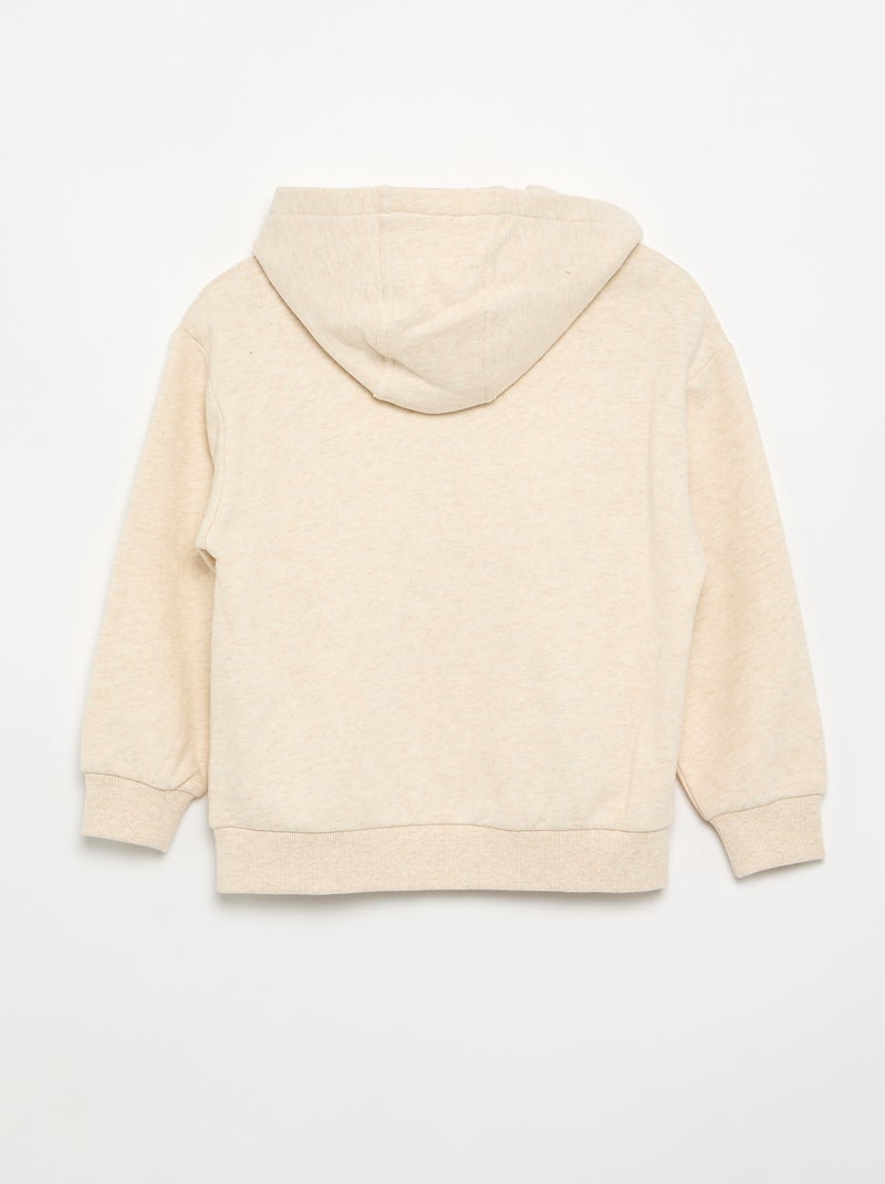 Sweat à capuche et poche kangourou Beige - Kiabi