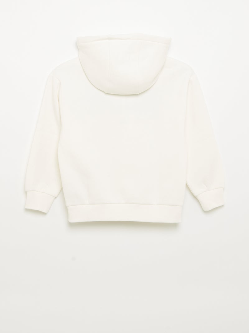 Sweat à capuche et poche kangourou Blanc - Kiabi