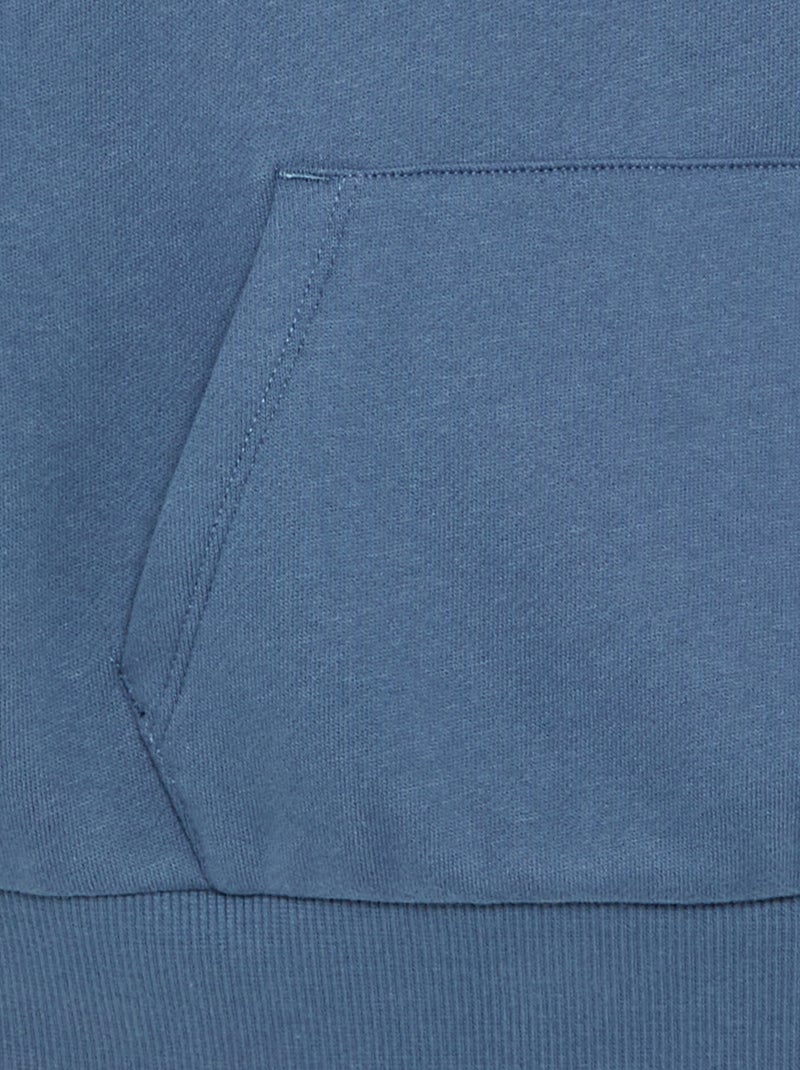 Sweat à capuche et poche kangourou Bleu - Kiabi