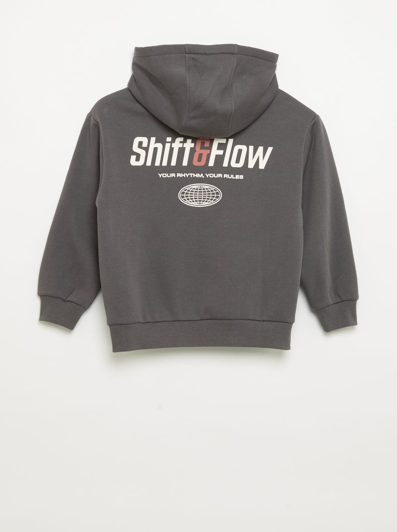 Sweat à capuche et poche kangourou Gris foncé/anthracite - Kiabi
