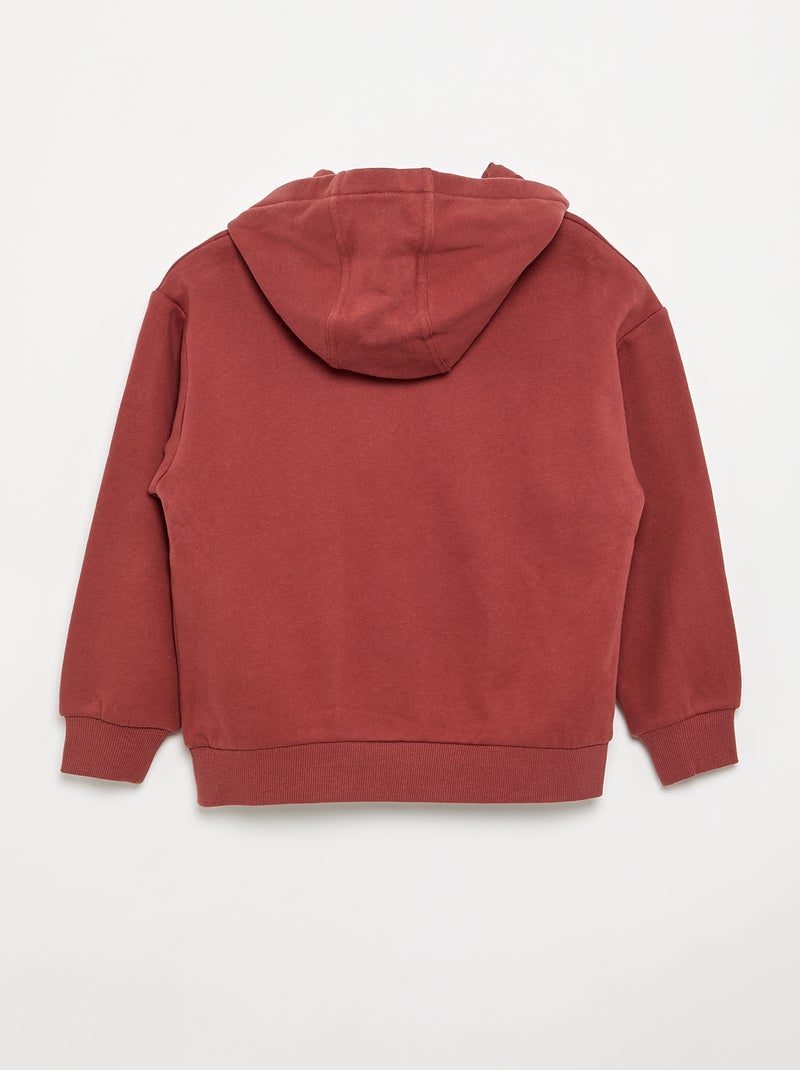 Sweat à capuche et poche kangourou Marron - Kiabi