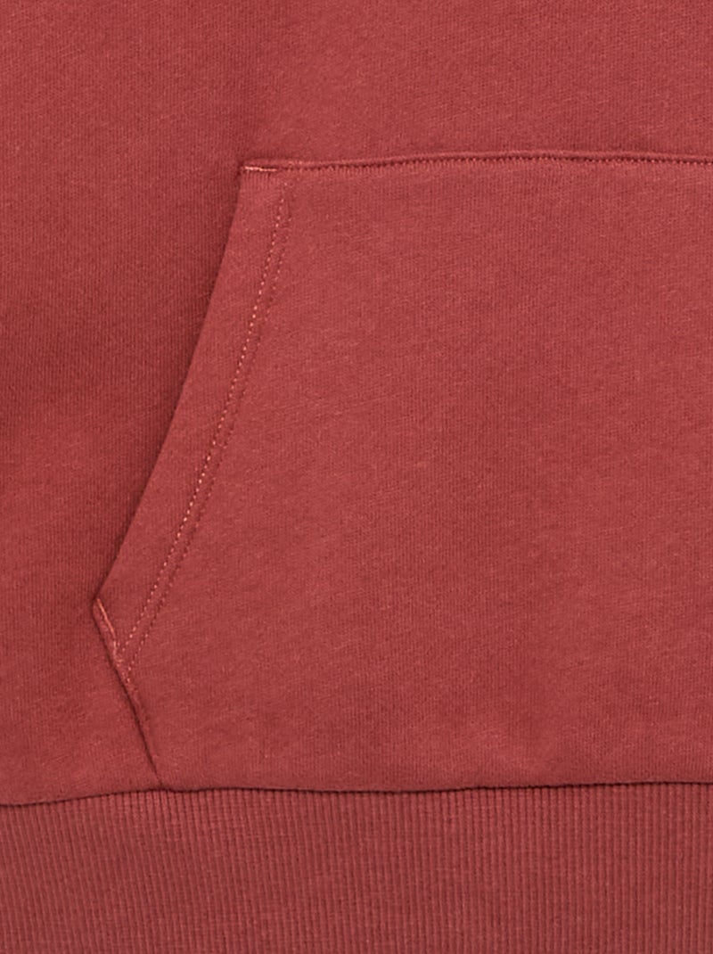 Sweat à capuche et poche kangourou Marron - Kiabi