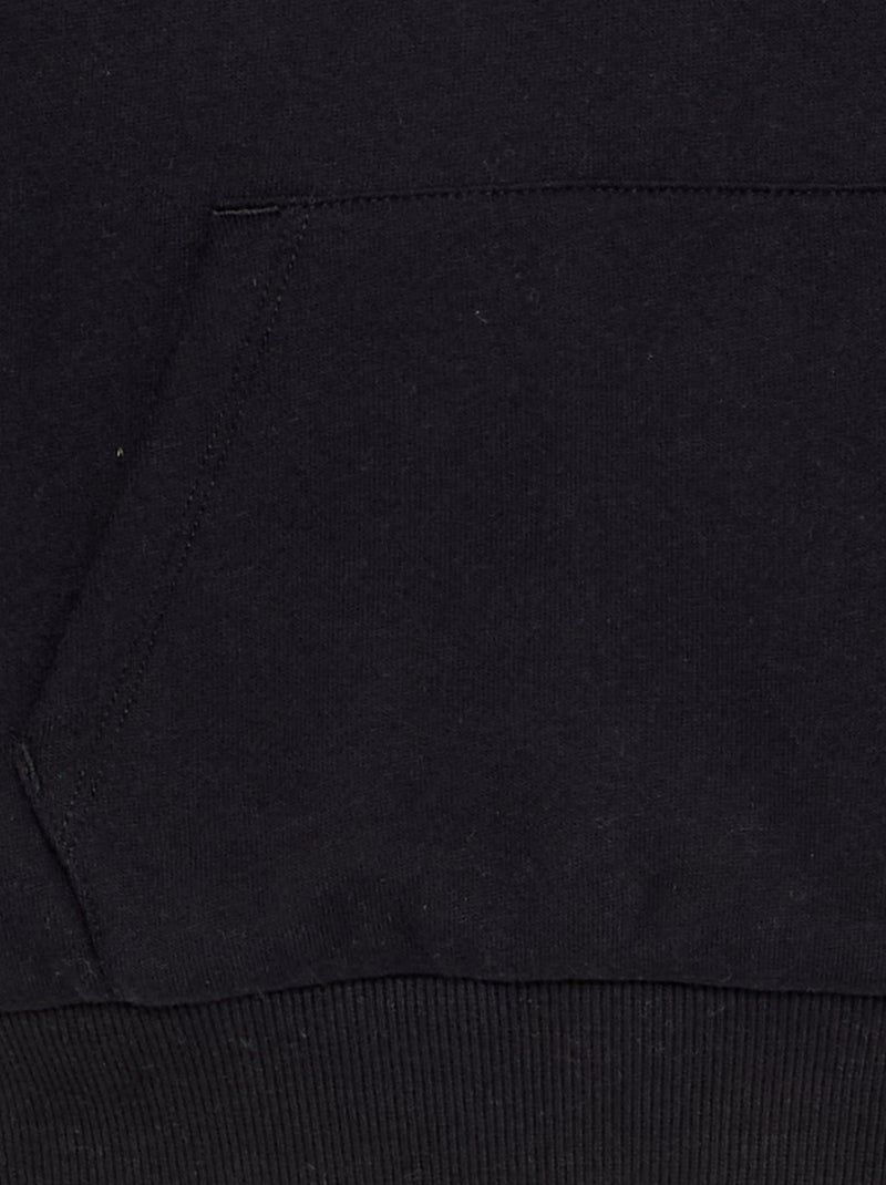 Sweat à capuche et poche kangourou Noir - Kiabi