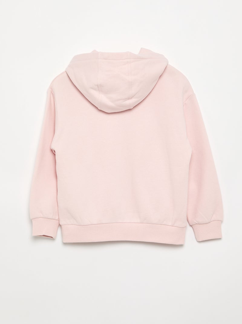 Sweat à capuche et poche kangourou Rose - Kiabi