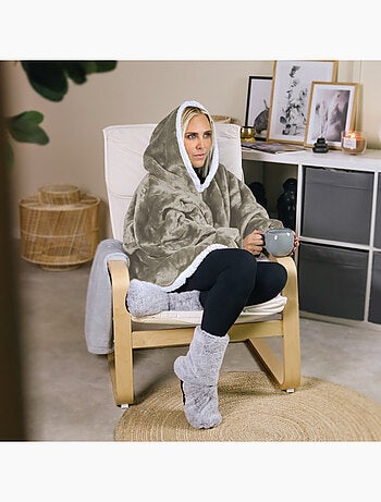 Sweat à capuche et poches, plaid polaire, couverture, pull - Vivezen