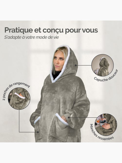 Sweat à capuche et poches, plaid polaire, couverture, pull - Vivezen - Kiabi Sweat à capuche et poches, plaid polaire, couverture, pull - Vivezen - Kiabi