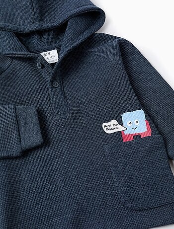 Sweat à Capuche et Texture Waffle