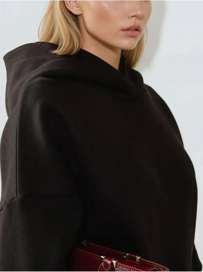 Sweat à capuche extra-large et épais Noir - Kiabi