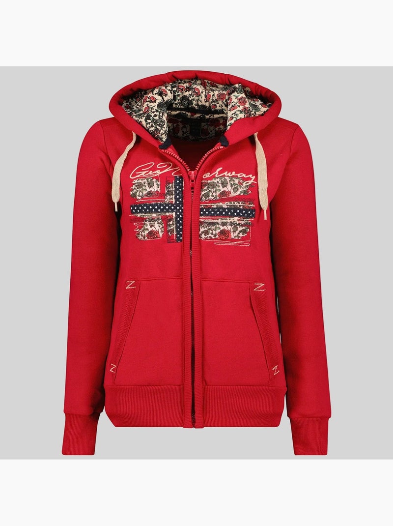 Sweat à capuche fabeaute – geographical norway Rouge grenat - Kiabi