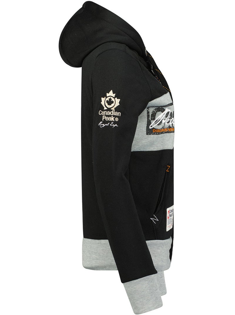 Sweat à capuche face – canadian peak Noir - Kiabi