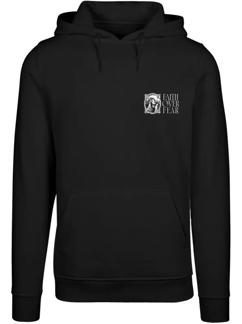 Sweat à capuche faith over fear - mister tee Noir - Kiabi
