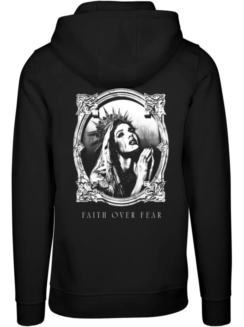 Sweat à capuche faith over fear - mister tee Noir - Kiabi
