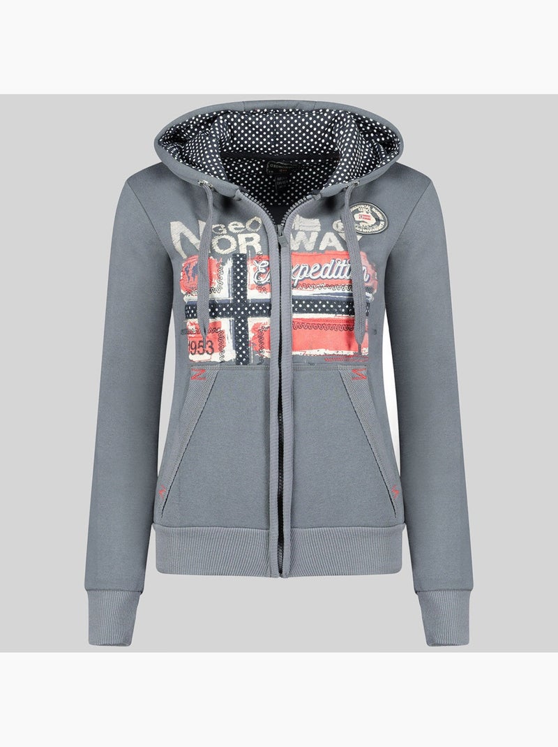 Sweat à capuche farlotte – geographical norway Gris foncé - Kiabi