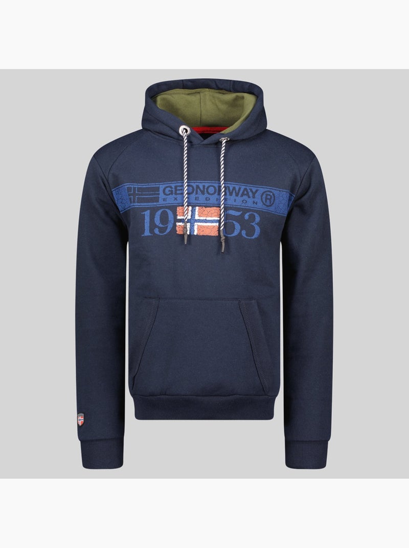 Sweat à capuche fastlife – geographical norway Bleu marine - Kiabi
