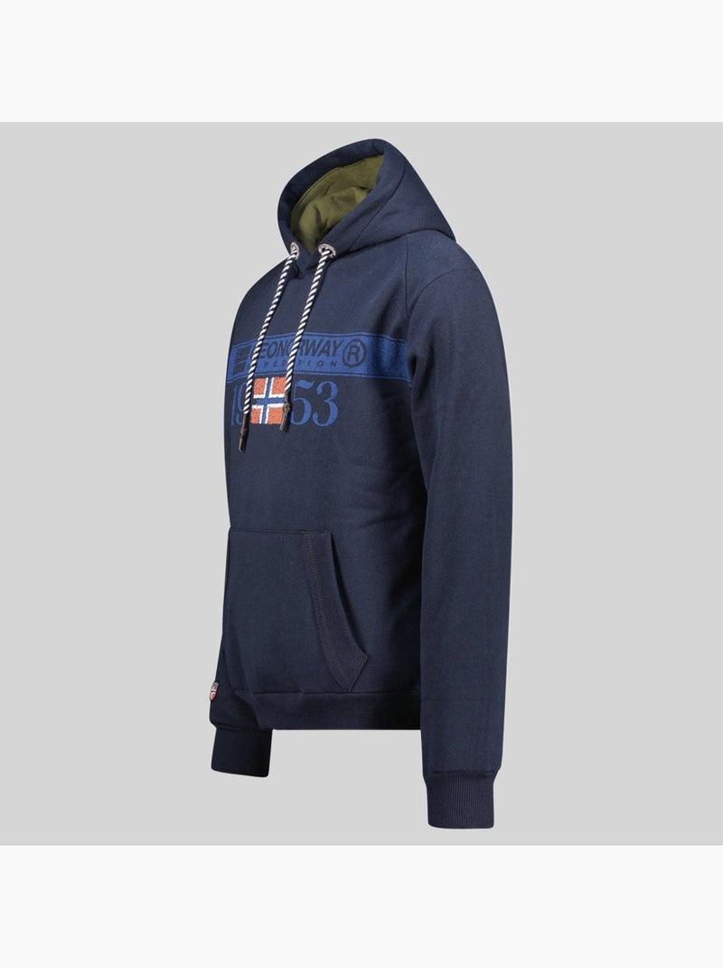 Sweat à capuche fastlife – geographical norway Bleu marine - Kiabi