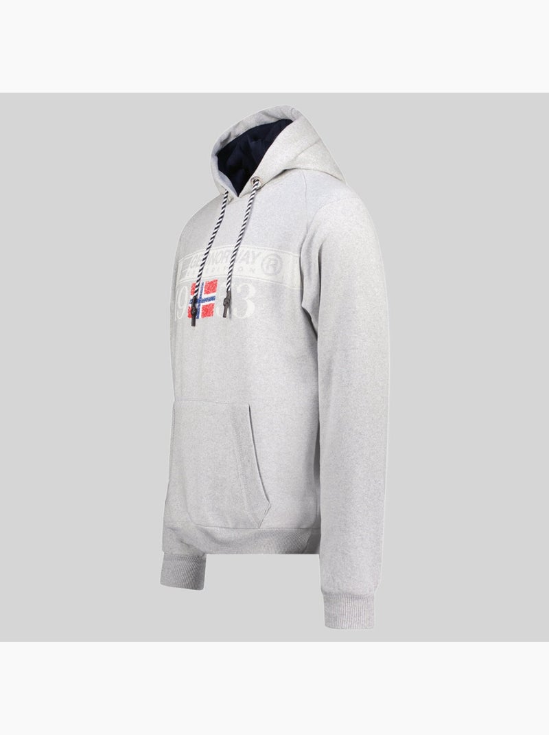 Sweat à capuche fastlife – geographical norway Gris clair - Kiabi