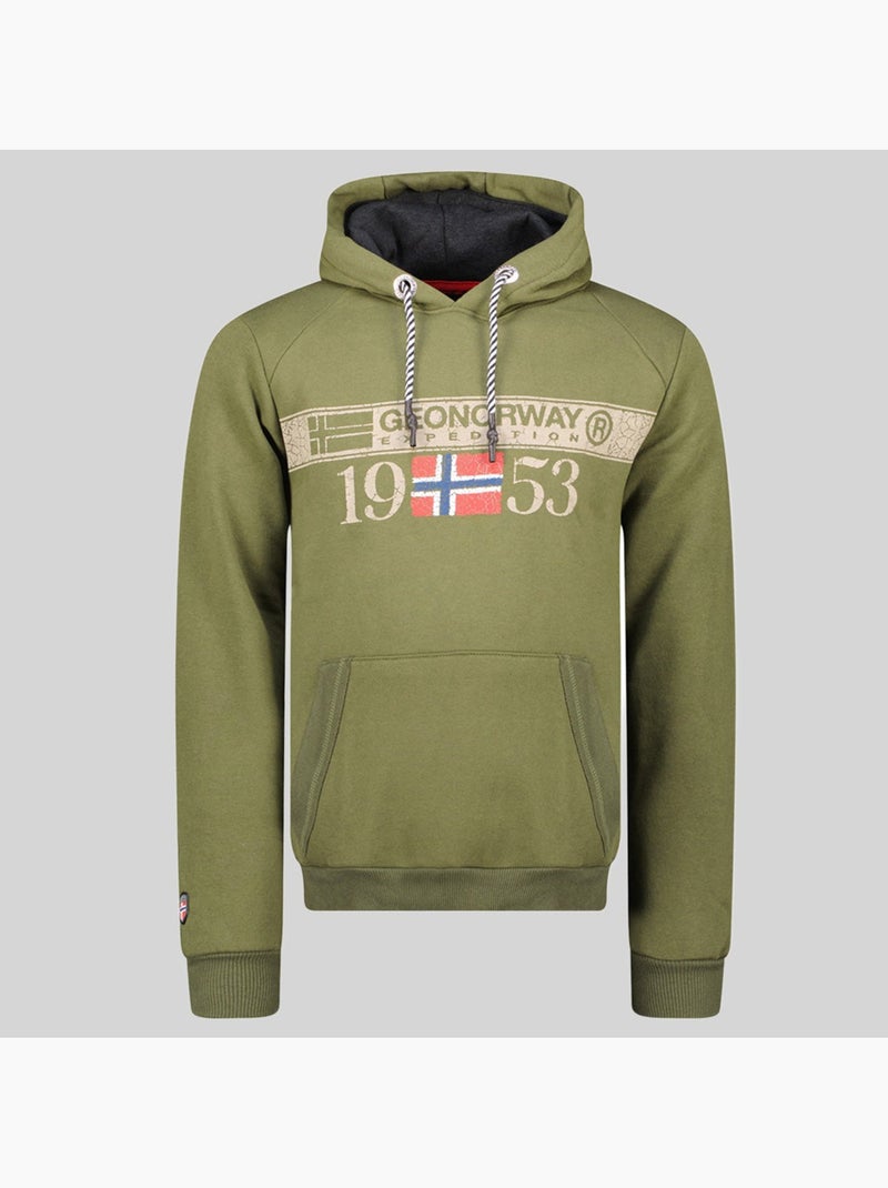 Sweat à capuche fastlife – geographical norway Kaki - Kiabi