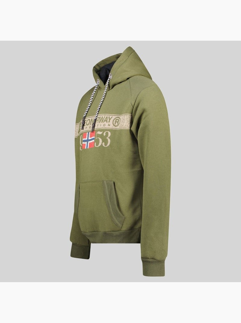 Sweat à capuche fastlife – geographical norway Kaki - Kiabi