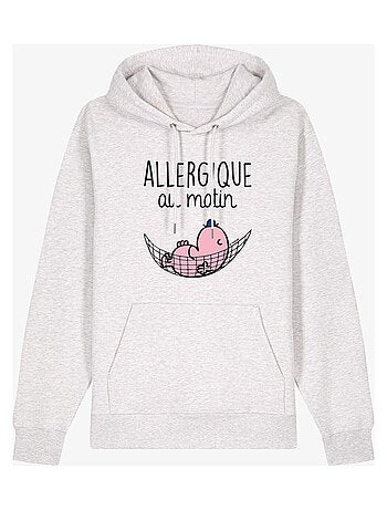 Sweat à capuche Femme - ALLERGIQUE AU MATIN