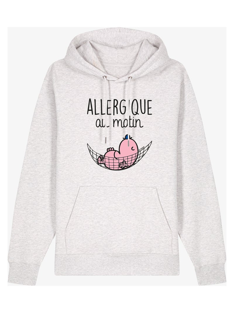 Sweat à capuche Femme - ALLERGIQUE AU MATIN Beige - Kiabi