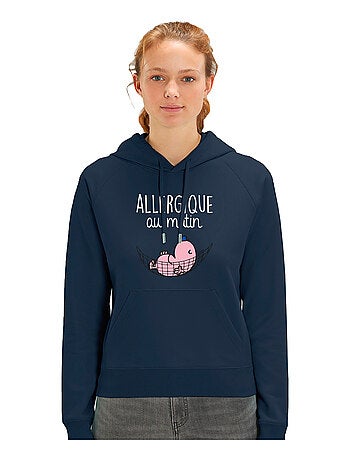 Sweat à capuche Femme - ALLERGIQUE AU MATIN