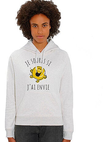 Sweat à capuche Femme - JE SOURIS SI J'AI ENVIE