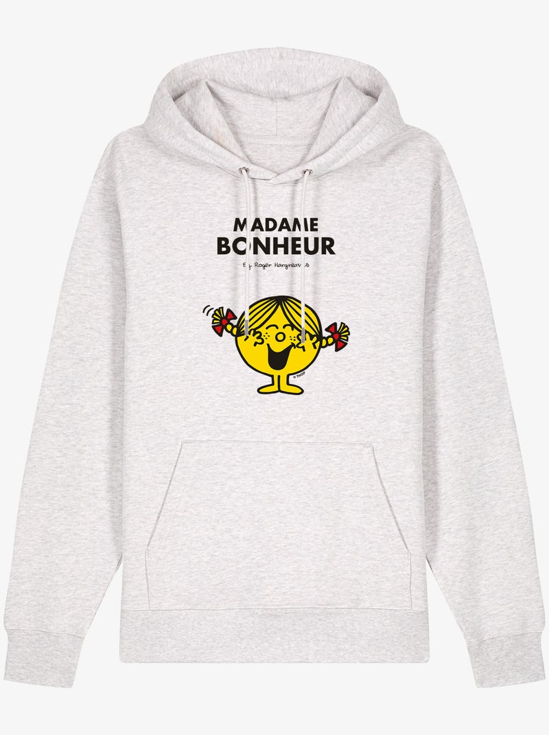 Sweat à capuche Femme - MADAME BONHEUR Beige - Kiabi