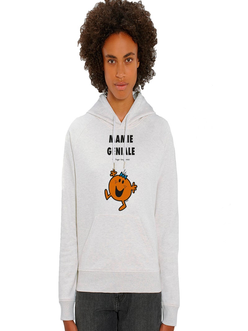 Sweat à capuche Femme - MAMIE GÉNIALE Beige - Kiabi