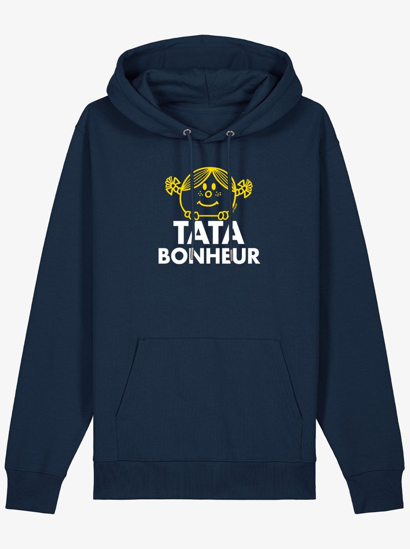 Sweat à capuche Femme - TATA BONHEUR 2 Bleu marine - Kiabi
