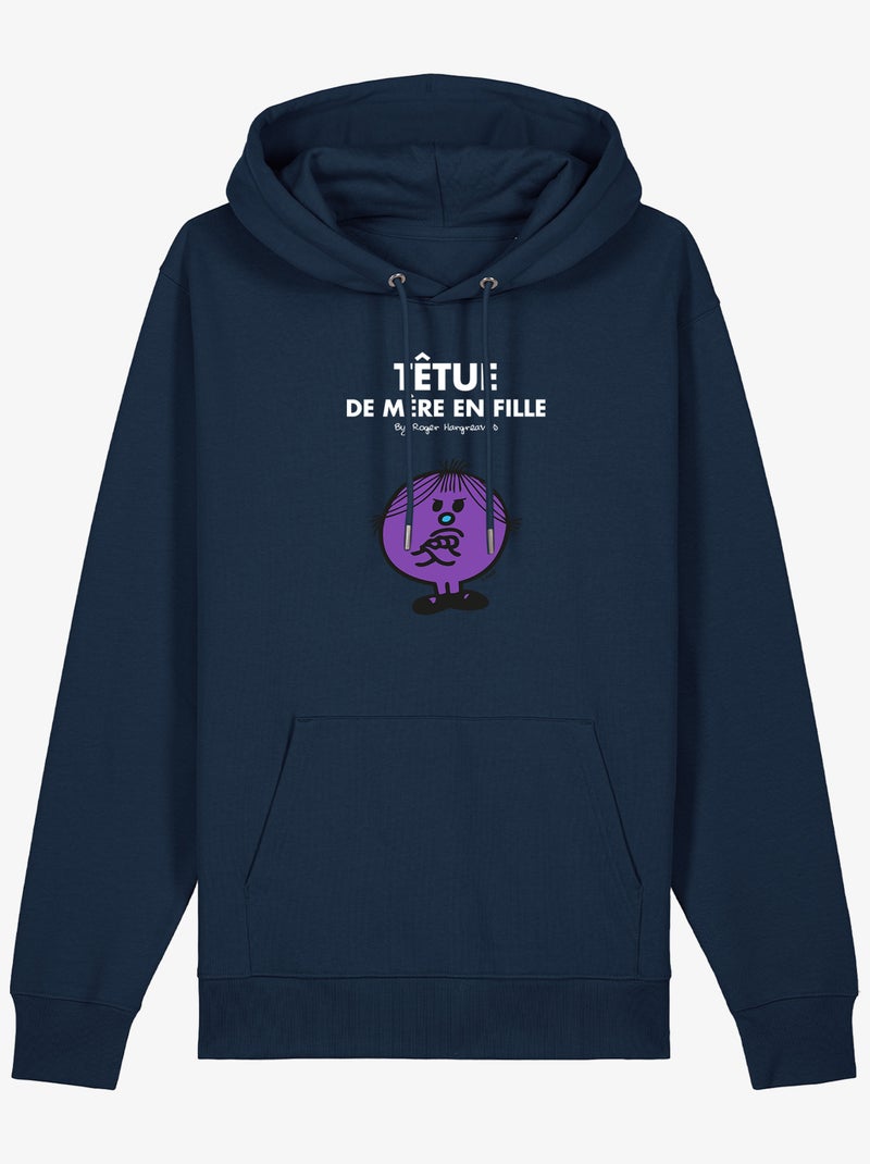Sweat à capuche Femme - TÊTUE DE MÈRE EN FILLE Bleu marine - Kiabi