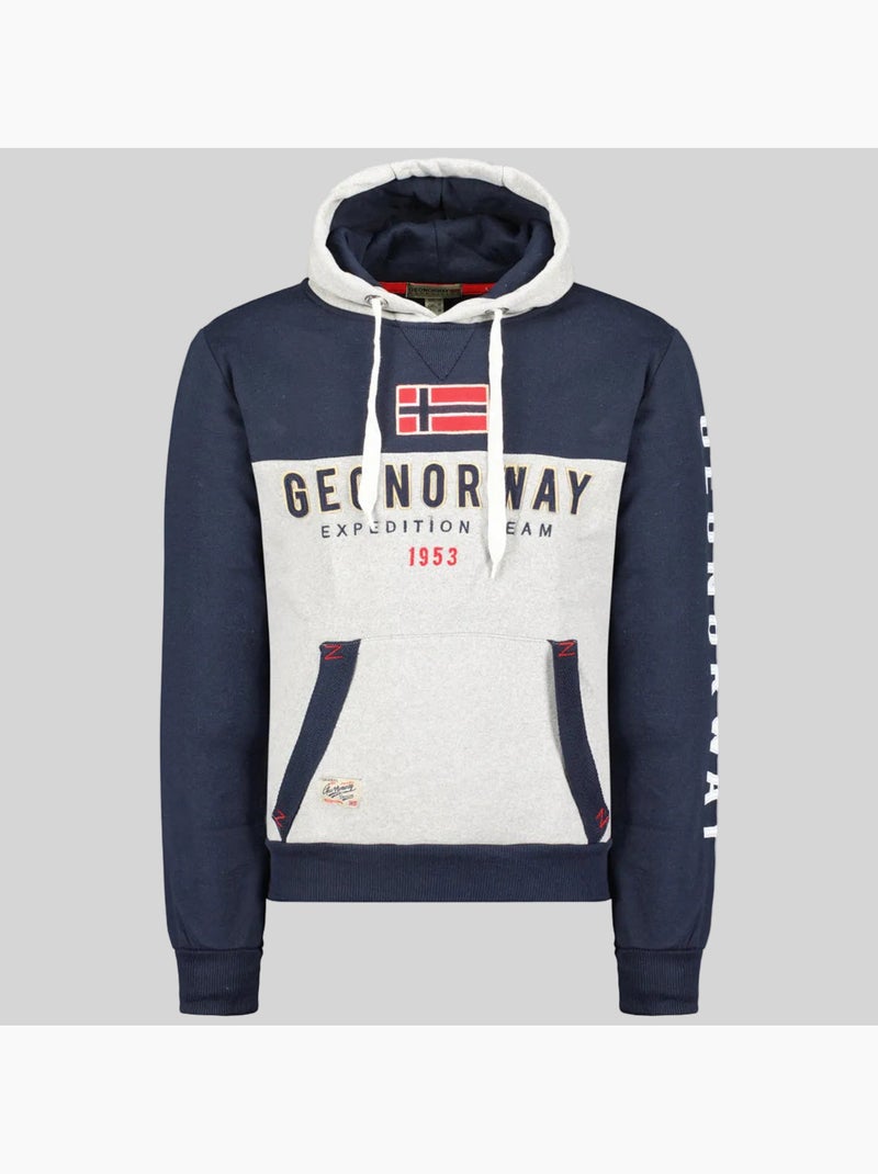 Sweat à capuche ferato – geographical norway Gris clair - Kiabi