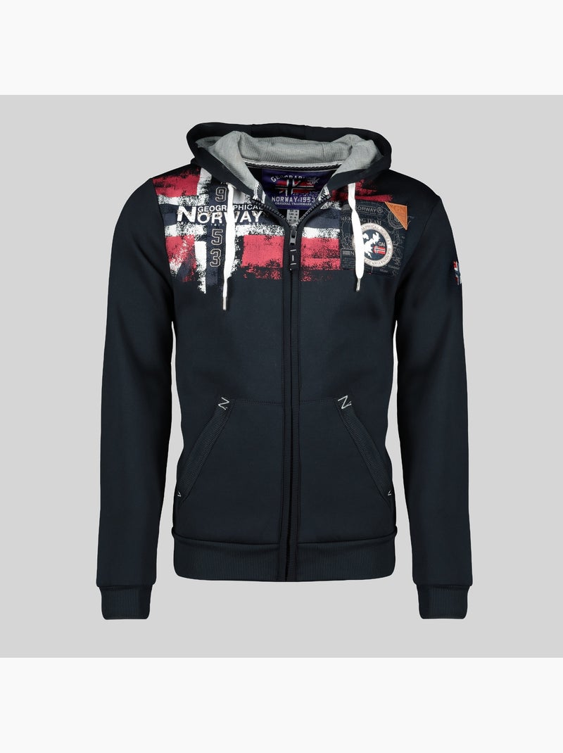 Sweat à capuche fespote – geographical norway Bleu marine - Kiabi