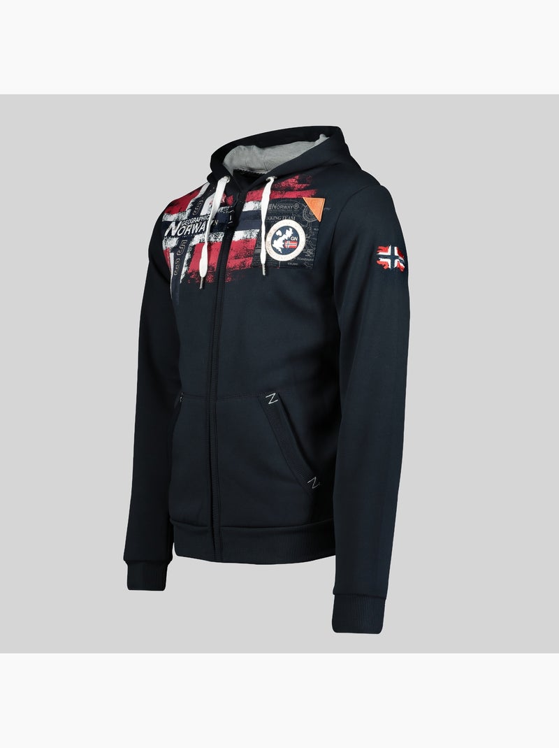 Sweat à capuche fespote – geographical norway Bleu marine - Kiabi