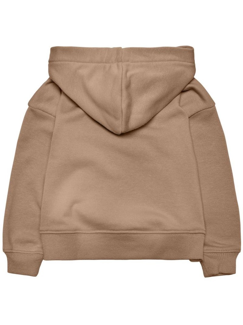 Sweat à Capuche Fille KIDS ONLY Marron cappuccino - Kiabi