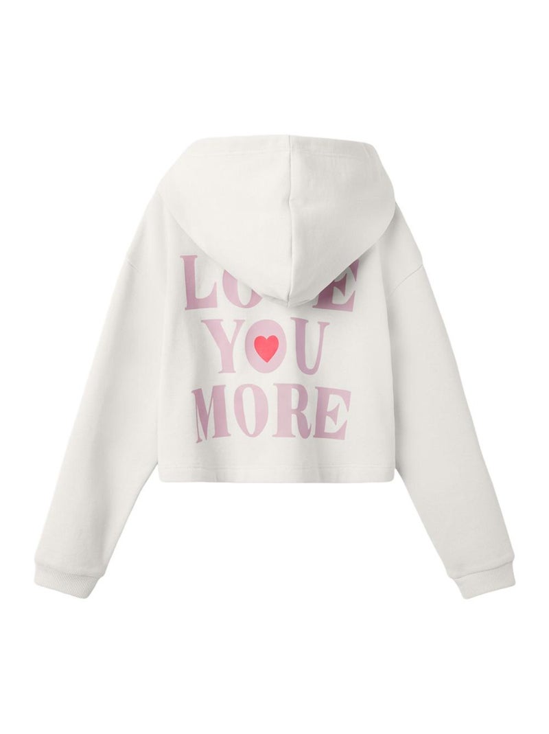 Sweat à Capuche Fille Name It Blanc - Kiabi
