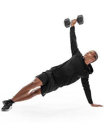 Sweat à capuche fitness homme fitness homme square