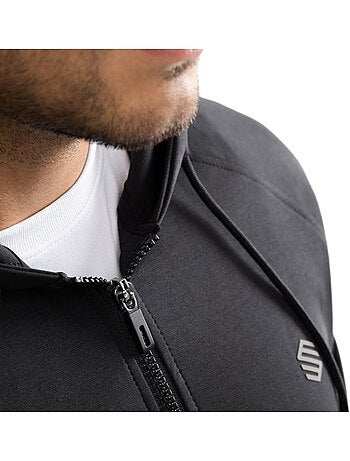 Sweat à capuche fitness zippé homme fitness homme intrepid