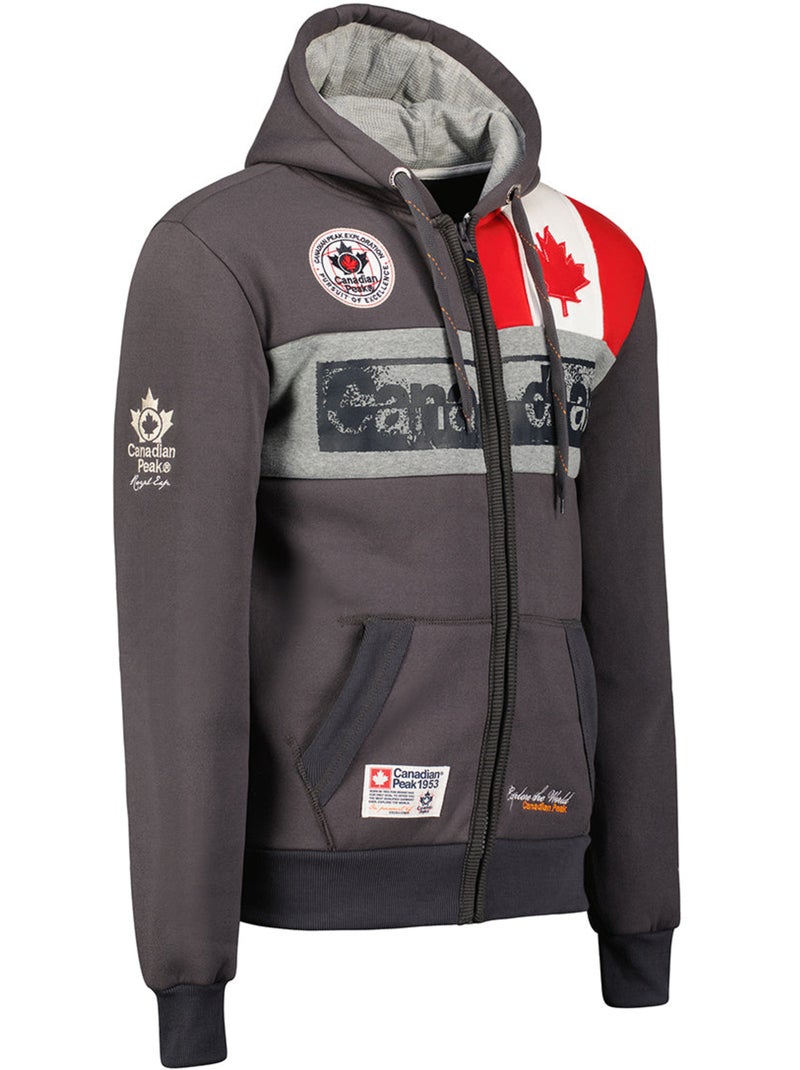 Sweat à capuche flashy – canadian peak Gris foncé - Kiabi