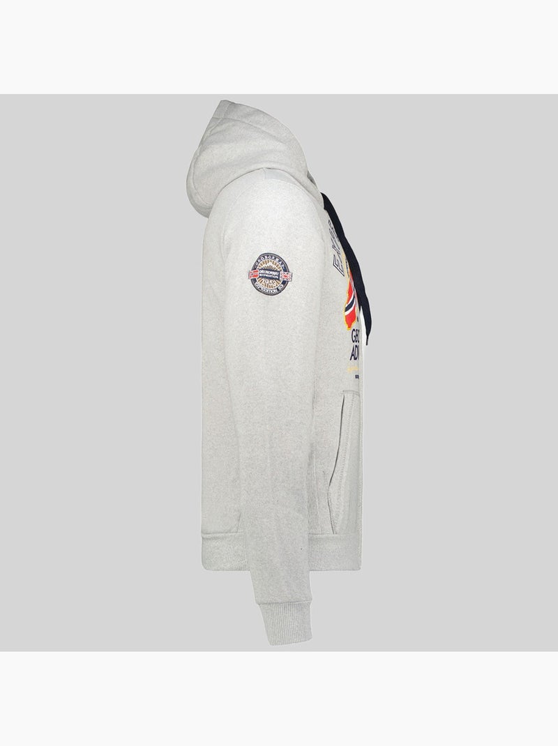 Sweat à capuche flepto – geographical norway Gris clair - Kiabi