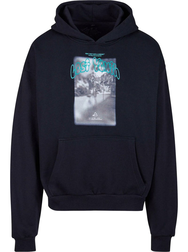 Sweat à capuche follow that dream - lost youth Noir - Kiabi