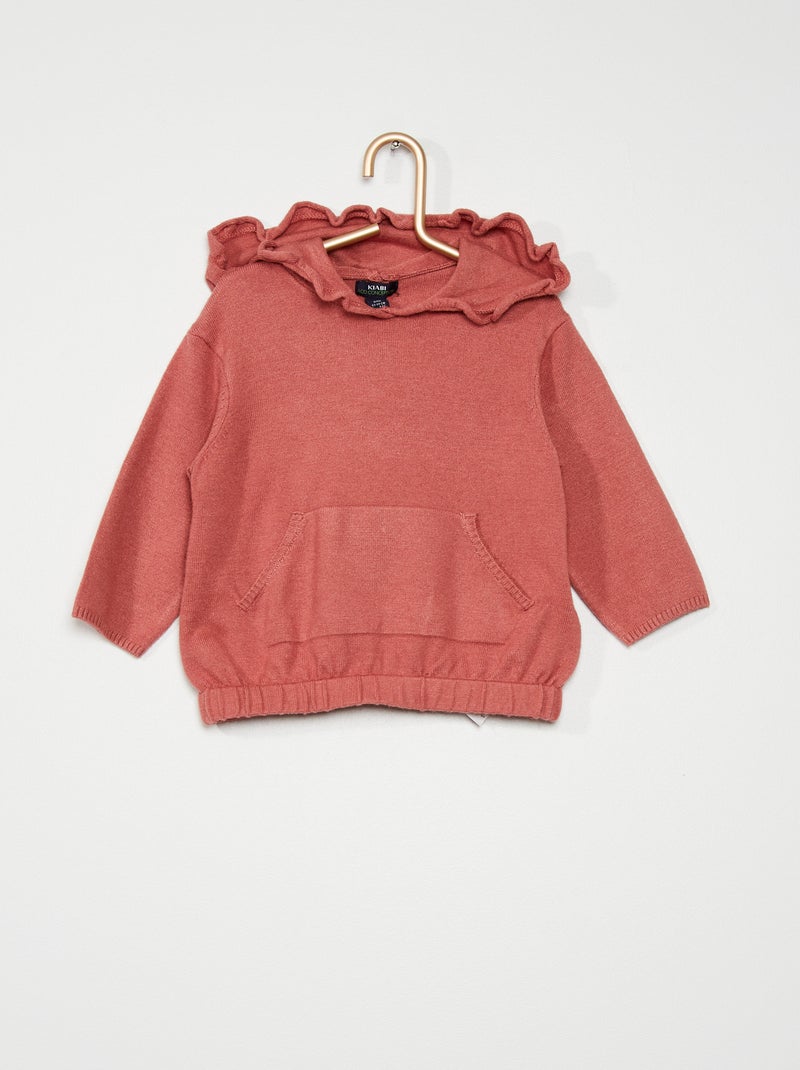 Sweat à capuche fuchsia - Kiabi