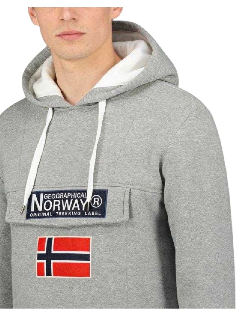 Sweat à capuche gadrien db - geographical norway Gris - Kiabi