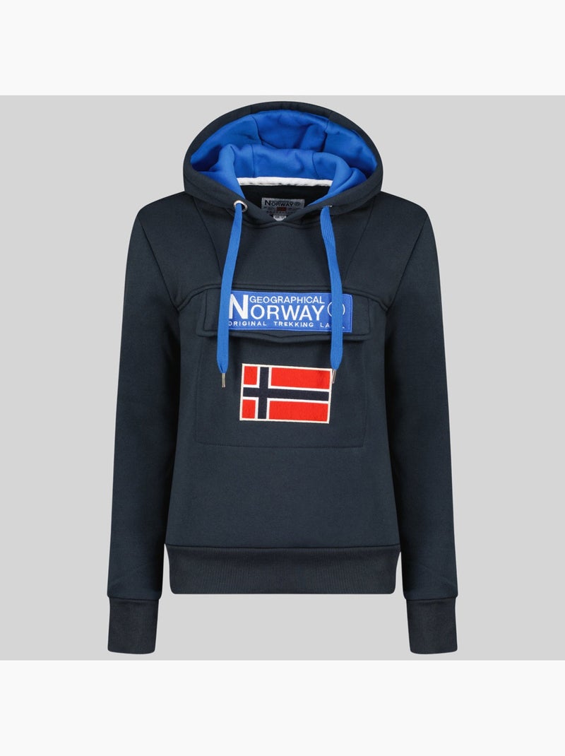 Sweat à capuche gadrien – geographical norway Bleu marine - Kiabi