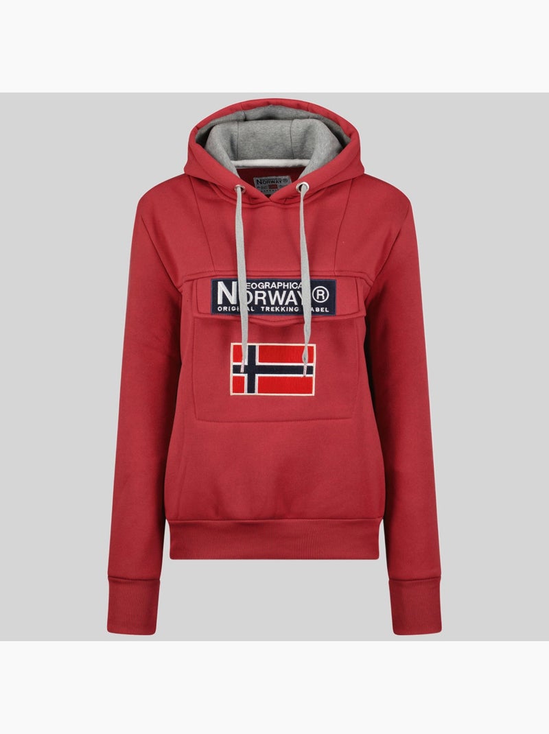 Sweat à capuche gadrien – geographical norway Bordeaux - Kiabi