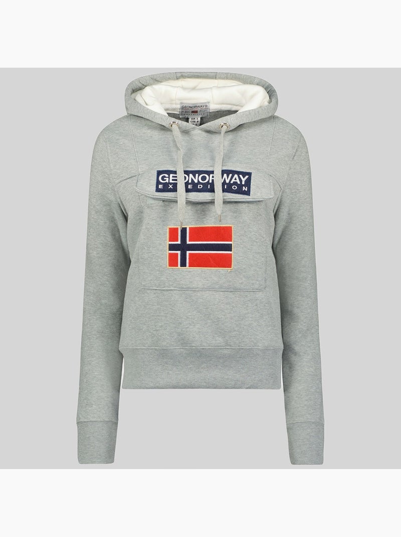 Sweat à capuche gadrien – geographical norway Gris clair - Kiabi