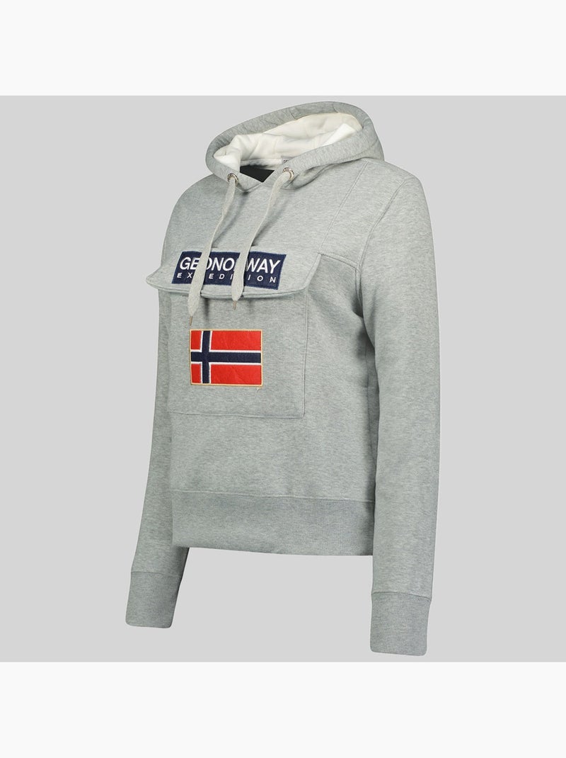 Sweat à capuche gadrien – geographical norway Gris clair - Kiabi