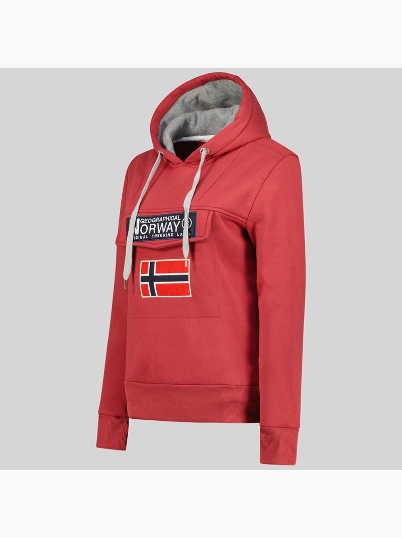 Sweat à capuche gadrien – geographical norway Rouge grenat - Kiabi