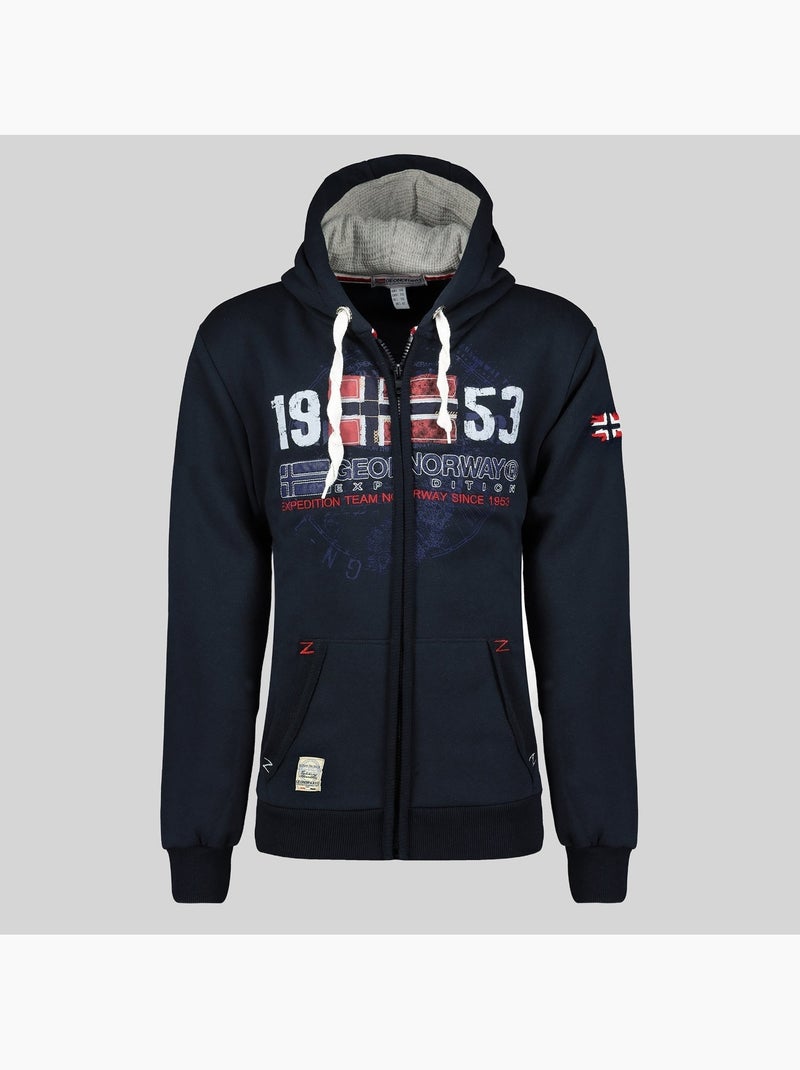 Sweat à capuche gapigal – geographical norway Bleu - Kiabi