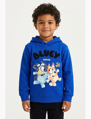 Sweat à capuche garçon bluey - licence officielle